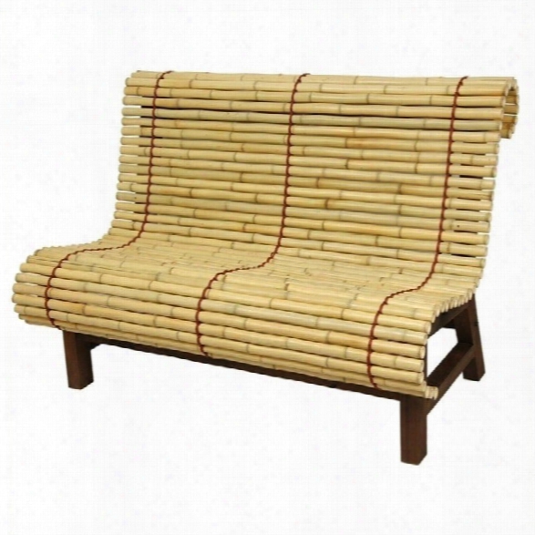 Oriental Furniture Japanese Bench In Natural