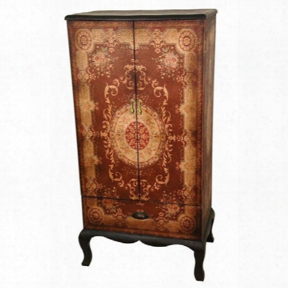 Oriental Furniture Olde-worlde European Accent Chest In Brown