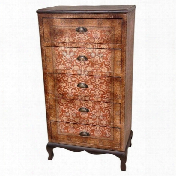 Oriental Furniture Olde-worlde Vintage Accent Chest In Brown