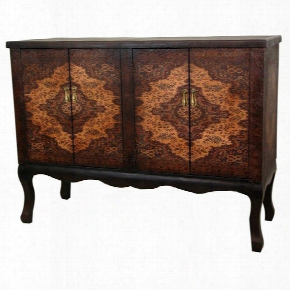 Oriental Furniture Olde-worlde Vintage Double Accent Chest In Brown