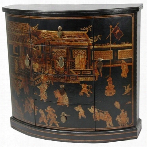 Oriental Furniture Village Market Accent Chest In Black