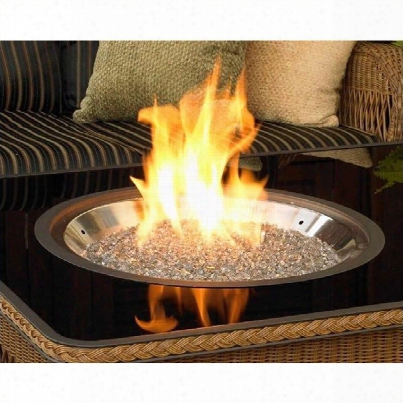 Outdoor Greatroom Company Crystal Fire Wood Burning Stainless Steel Firepit