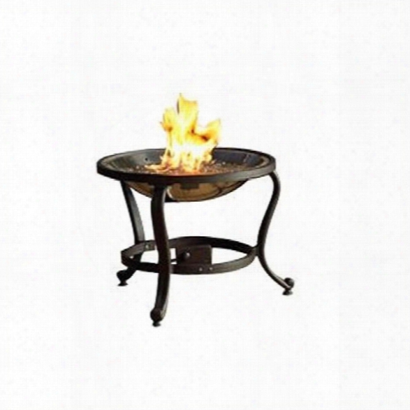 Outdoor Greatroom Company Crystal Propane Stainless Steel Firepit With Tripod