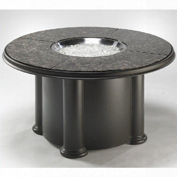 Outdoor Greatroom Company Grand Colonial Fire Table With 48 British Granite Top