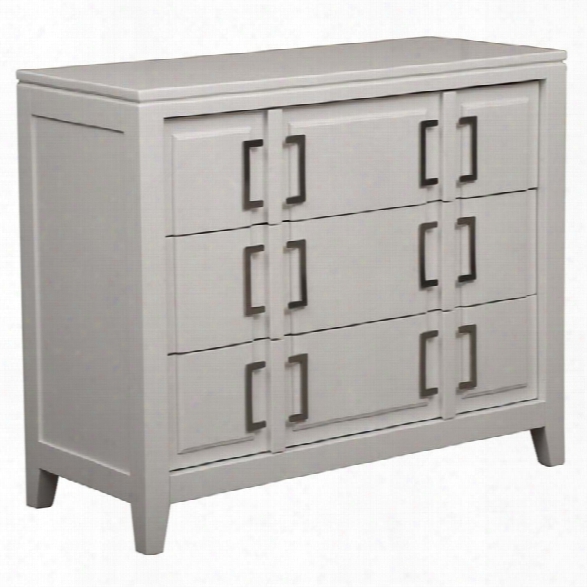 Pri 3 Drawer Accent Chest With Buckle Hardware In Soft White