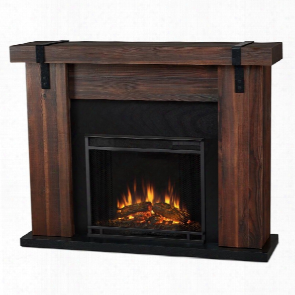 Real Flame Aspen Electric Fireplace In Chestnut Barnwood