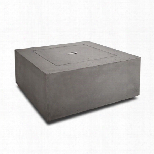 Real Flame Baltic Square Natural Gas Fire Table In Glacier Gray
