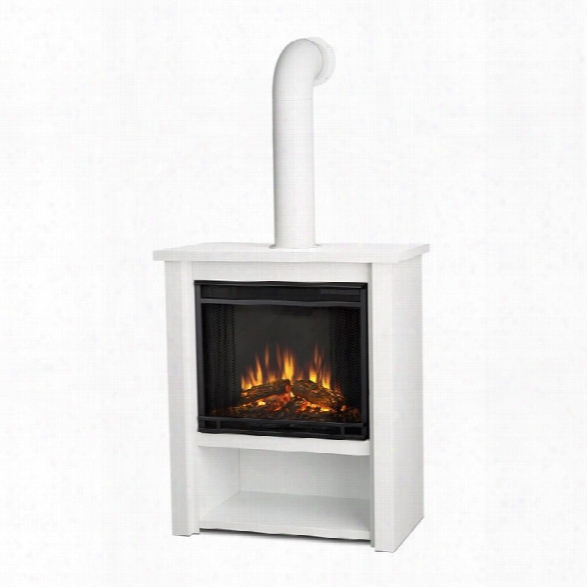 Real Flame Hollis Electric Fireplace In Matte White