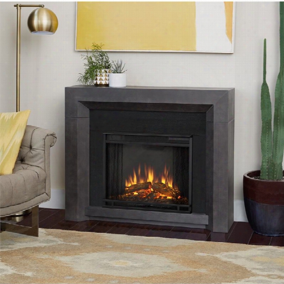 Real Flame Hughes Electric Fireplace In Gray