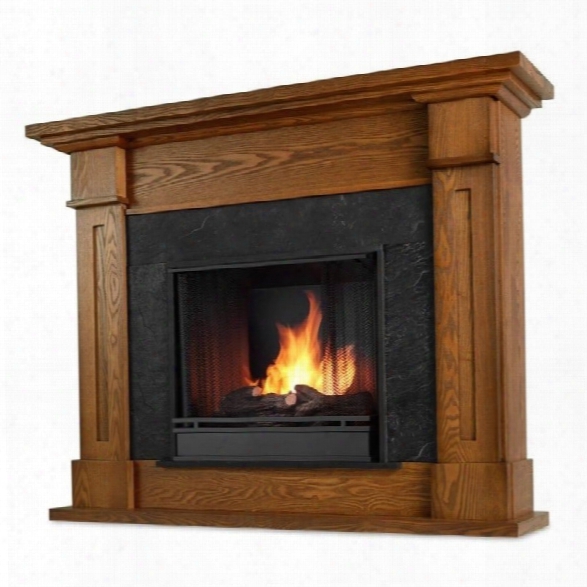 Real Flame Kipling Gel Fireplace Burnished Oak