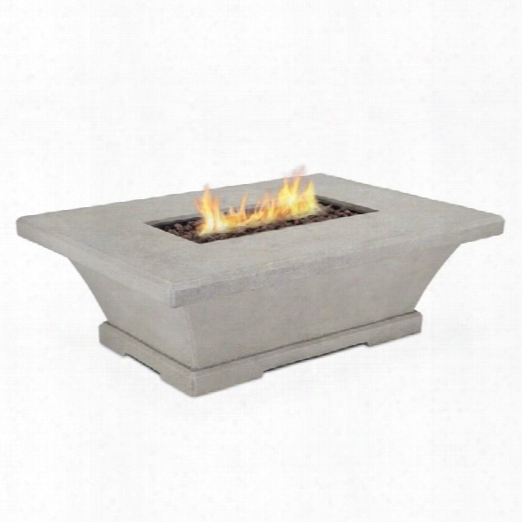 Real Flame Monaco Rectangular Low Propane Fire Table In Cream