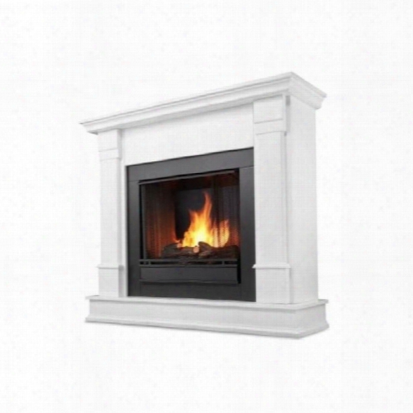 Real Flame Silverton Gel Fireplace In White Finish