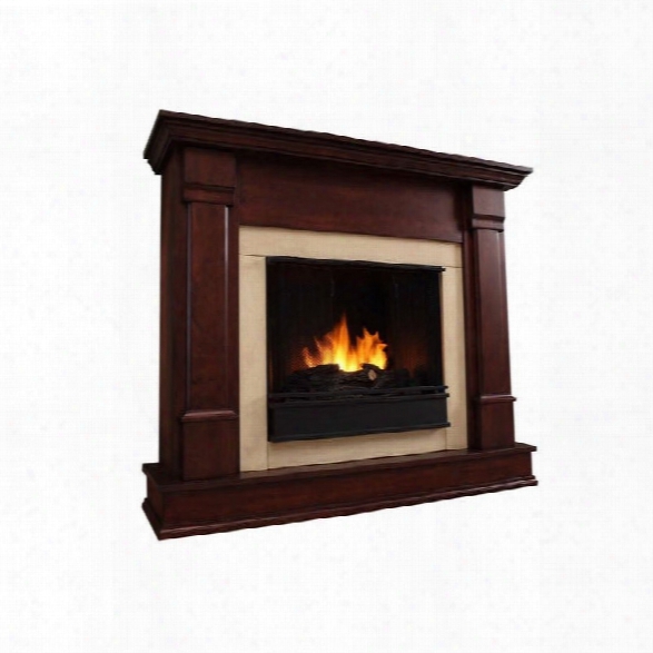 Real Flame Silverton Indoor Gel Fireplace In Dark Mahogany