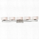 Z-Lite Cetynia 5 Light LED Vanity Light in Brushed Nickel