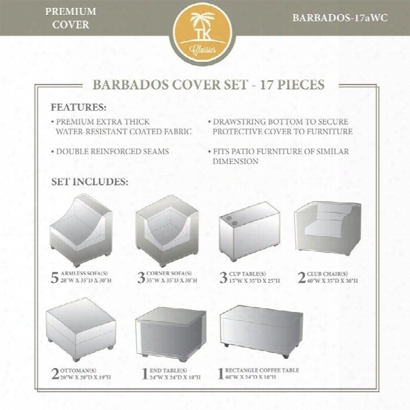 Tkc Barbados 17 Piece All Weather Cover Set In Beige