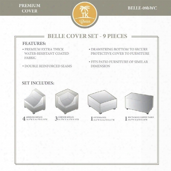 Tkc Belle 9 Piece All Weather Cover Set In Beige