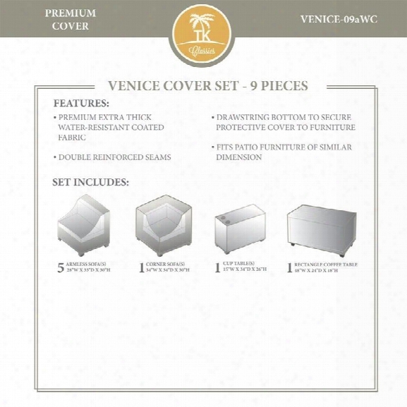 Tkc Venice 9 Piece All Weather Cover Set In Beige