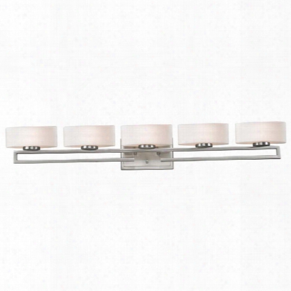 Z-lite Cetynia 5 Light Led Vanity Light In Brushed Nickel