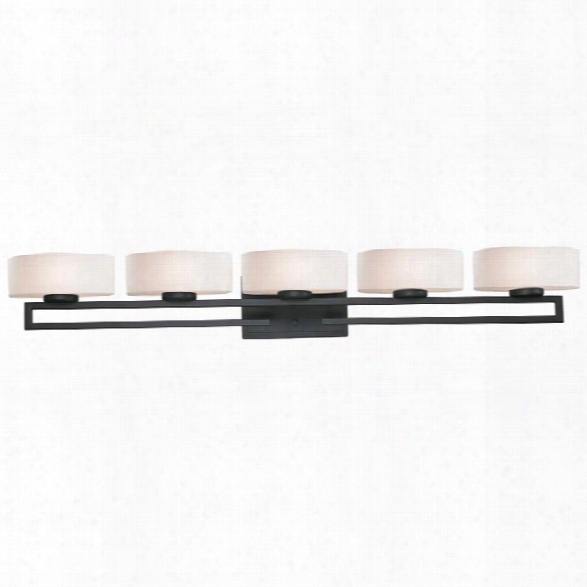 Z-lite Cetynia 5 Light Led Vanity Light In Painted Bronze