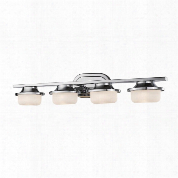 Z-lite Optum 4 Light Vanity Light In Matte Opal And Chrome