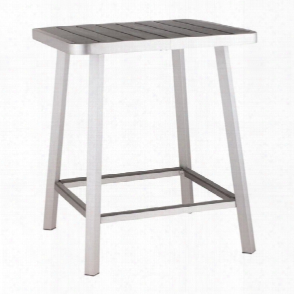 Zuo Megapolis Outdoor Pub Table In Gray