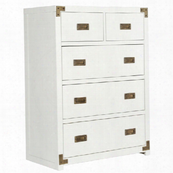 Baby Knightly Wyatt 5 Drawer Chest In Classic White