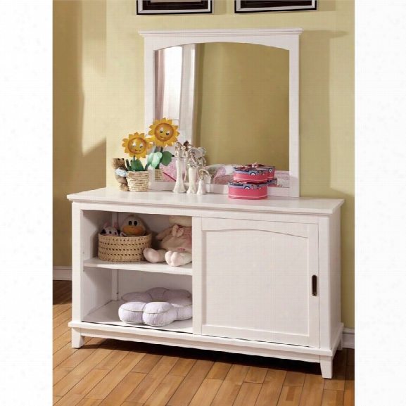 Furniture Of America Hailey 3 Drawer Dresser And Mirror Set In White