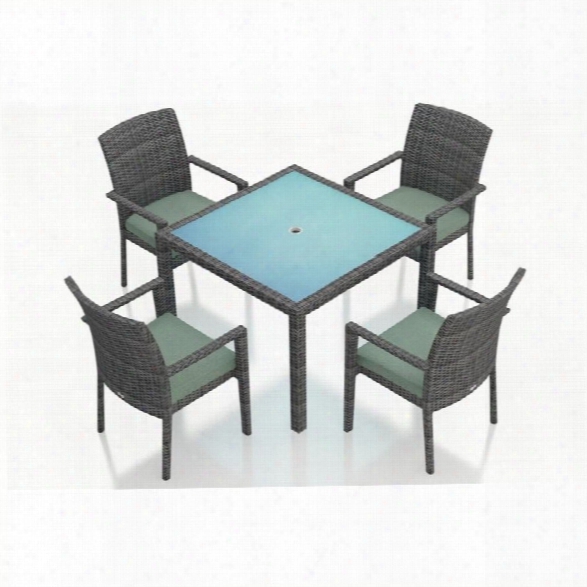 Harmonia Living District 5 Piece Square Patio Dining Set In Canvas Spa