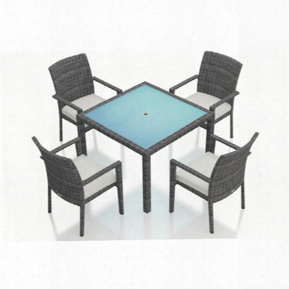 Harmonia Living District 5 Piece Square Patio Dining Set In Natural