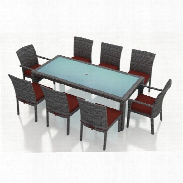 Harmonia Living District 9 Piece Patio Dining Set In Canvas Henna