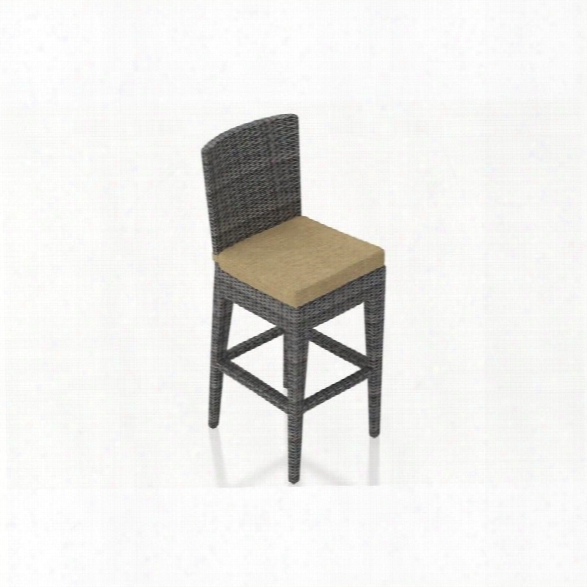 Harmonia Living District Patio Bar Stool In Heather Beige