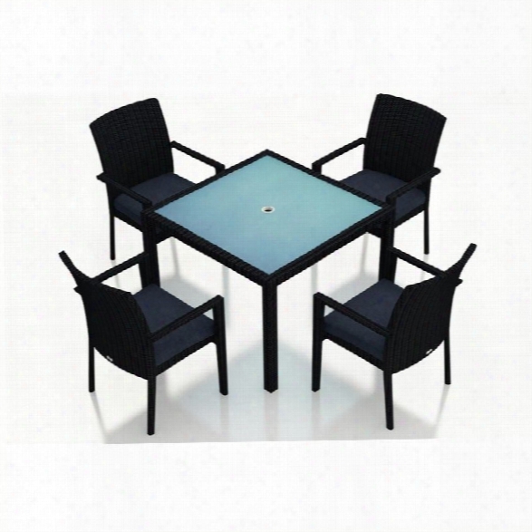 Harmonia Living Urbana 5 Piece Patio Dining Set In Spectrum Indigo