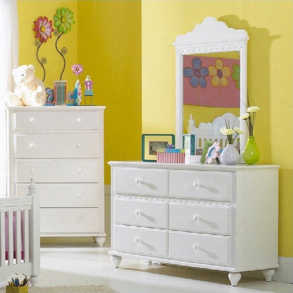 Hillsdale Lauren Double Dresser And Mirror Set