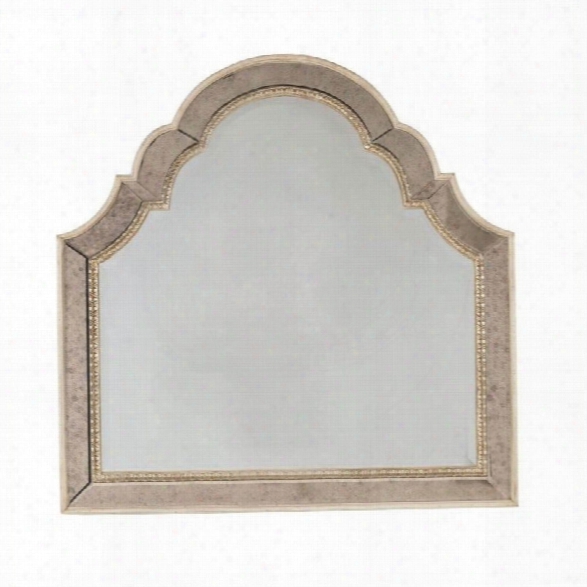 Hooker Furniture Sanctuary Shaped Landscape Mirror In Pearl Essence