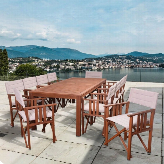 International Home Amazonia Panama 11 Piece Patio Dining Set In Khaki