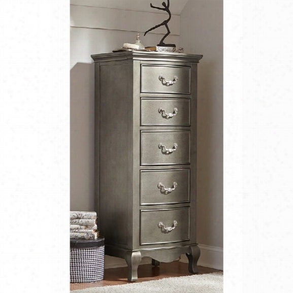 Ne Kids Kensington 5 Drawer Tall Chest In Antique Silver