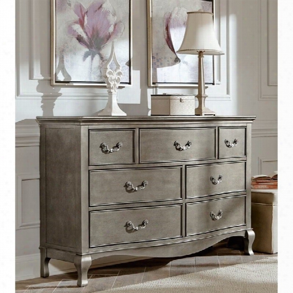 Ne Kids Kensington 7 Drawer Double Dresser In Antique Silver