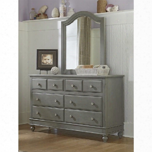 Ne Kids Lake House 8 Drawer Dresser With Mirror In Stone