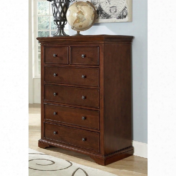 Ne Kids Walnut Street 6 Drawer Chest In Chestnut