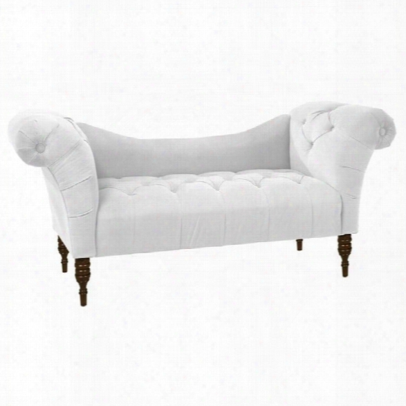 Skyline Furniture Tufted Chaise Lounge In White