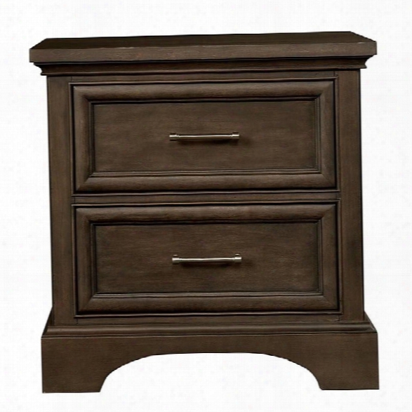 Stone & Leigh Chelsea Square 2 Drawer Nightstand In Raisin