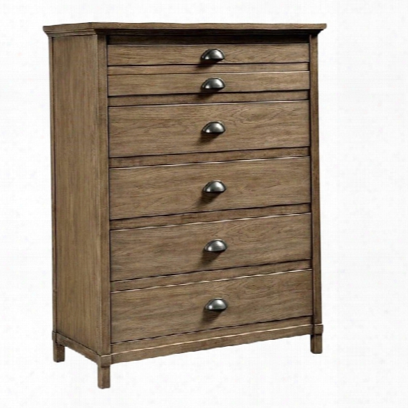 Stone & Leigh Driftwood Park 5 Drawer Chest In Sunflower Seed