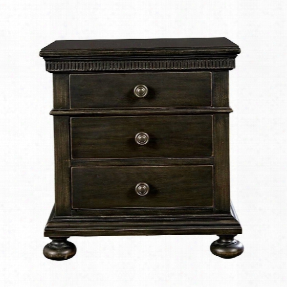 Stone & Leigh Smiling Hill 2 Drawer Nightstand In Licorice