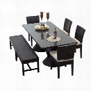 TKC Napa 6 Piece Wicker Patio Dining Set in Beige