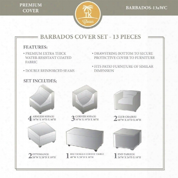 Tkc Barbados 13 Piece All Weather Cover Set In Beige