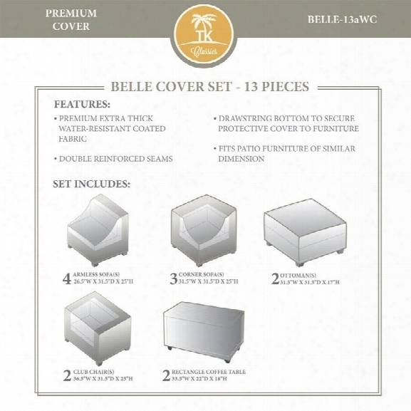 Tkc Belle 13 Piece All Weather Cover Set In Beige