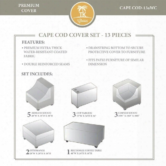 Tkc Cape Cod 13 Piece All Weather Cover Set In Beige