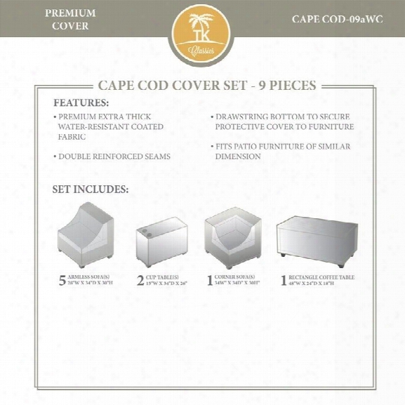 Tkc Cape Cod 9 Piece All Weather Cover Set In Beige