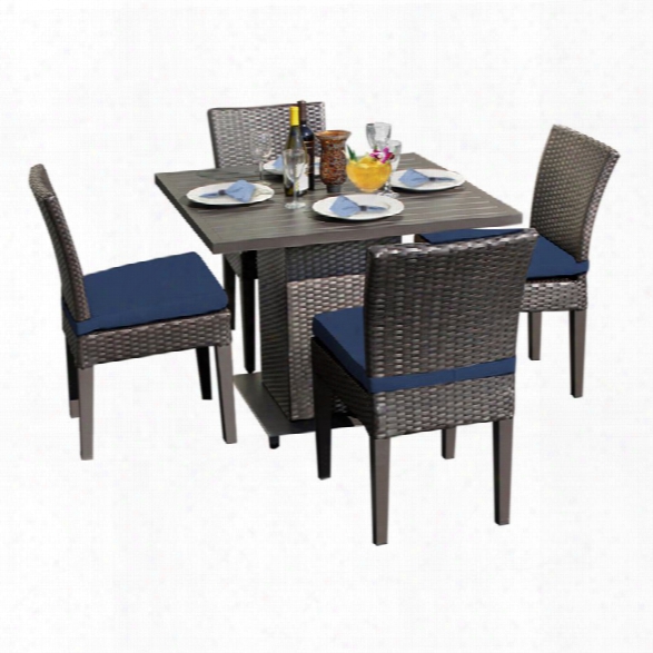 Tkc Napa 5 Piece 40 Square Patio Dining Set In Navy