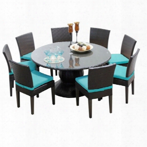 Tkc Napa 60 9 Piece Wicker Patio Dining Set In Aruba